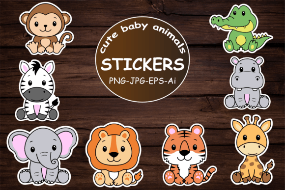 Download Cute Baby Animals Stickers - Premium Resources