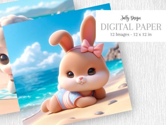Download Cute Baby Animals Laying on the Beach 10 - Premium Bundle