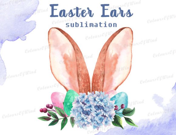 Download Watercolor Easter Ears Sublimation PNG - Sublimation png Collection
